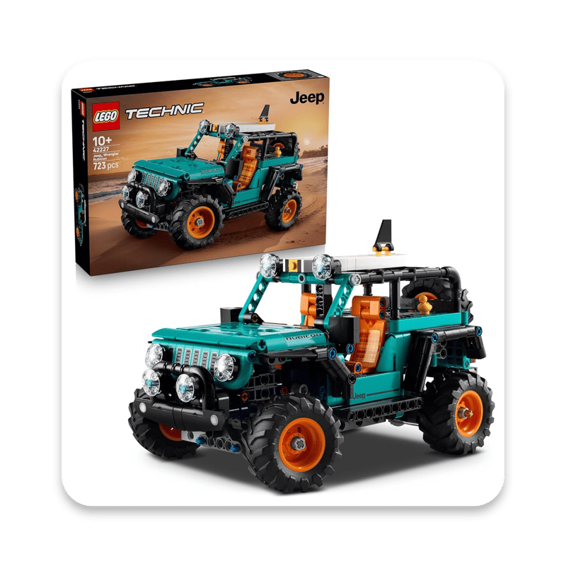 LEGO Technic Jeep Wrangler Rubicon 42227 - Build Your Own Off-Road SUV with Motorized Engine and Realistic Suspension
