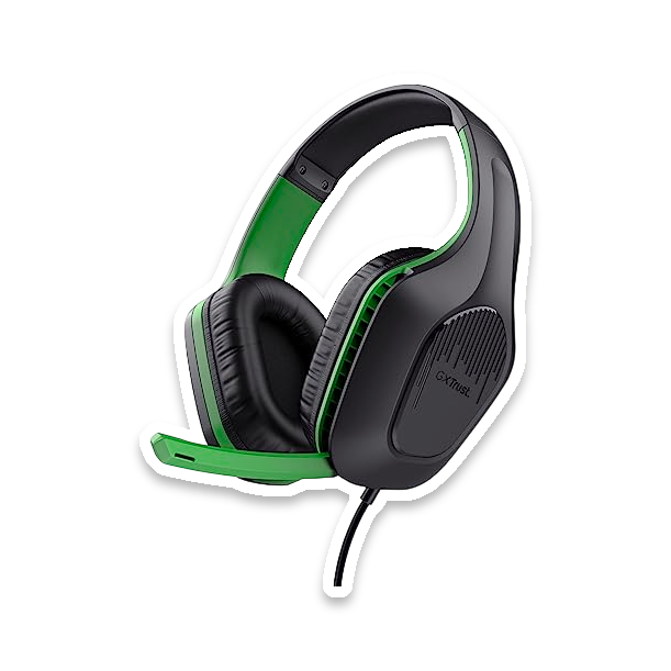 Trust GXT 415X Zirox Wired Gaming Headphones - Black/Green