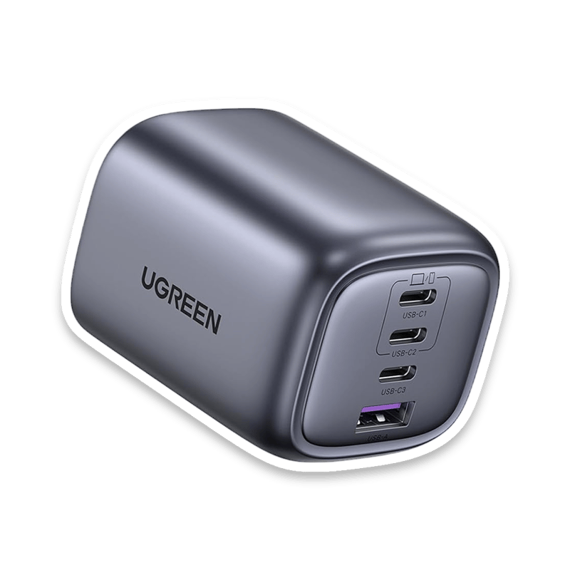 UGREEN 65W USB-C GaN Travel Charger with Foldable Design – Multi-Port Fast Charging for Phones, Tablets and Laptops