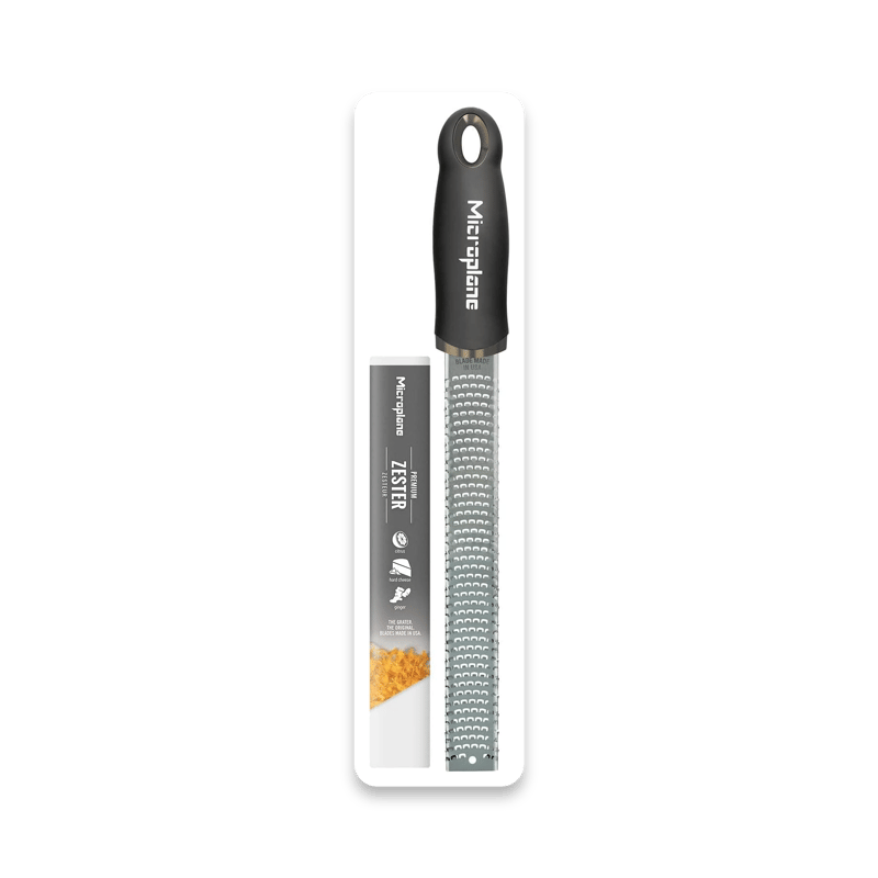 Microplane Black Zester Grater with Fine Stainless Steel Blade - USA Made