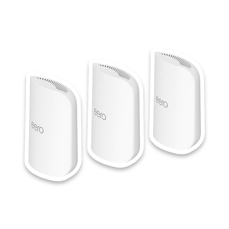 Eero Pro 7 Wi-Fi 7 Mesh Router System - Three-Unit Pack for Whole-Home Coverage