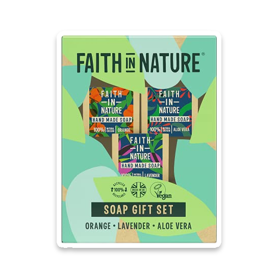 Faith In Nature Natural Handmade Soap, 3 x 100g