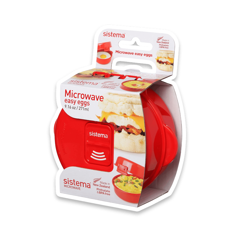 Sistema Microwave Egg Cooker with Steam Vent - 270ml Red