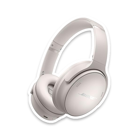 Bose QuietComfort Wireless Headphones (White Smoke) with Case