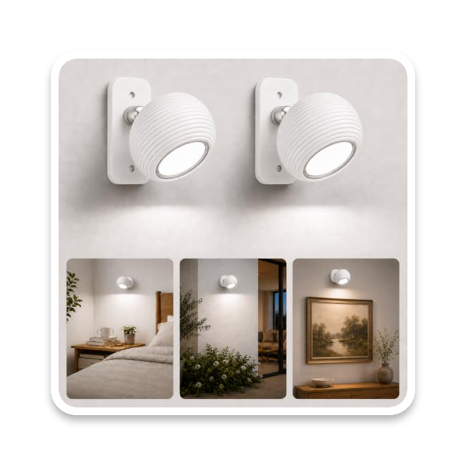 Cordless LED Wall Lamp for Living Room & Hallway