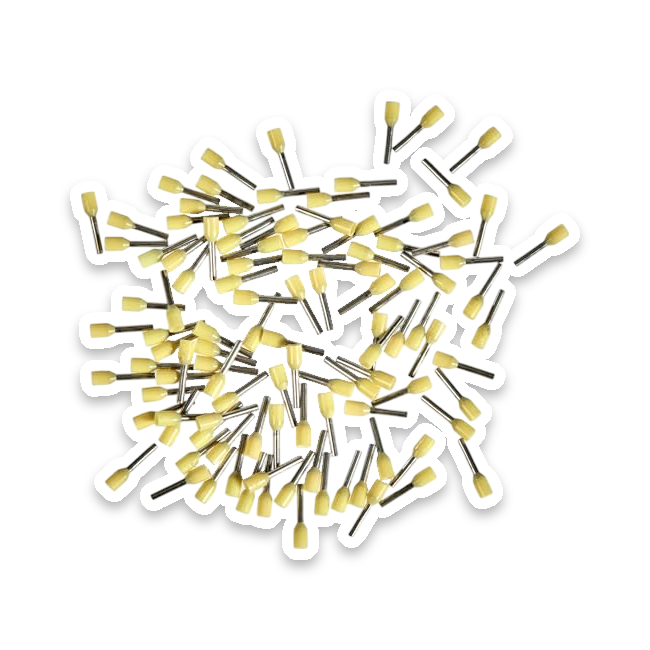 SeKi Insulated Ferrules Yellow, Pack of 100