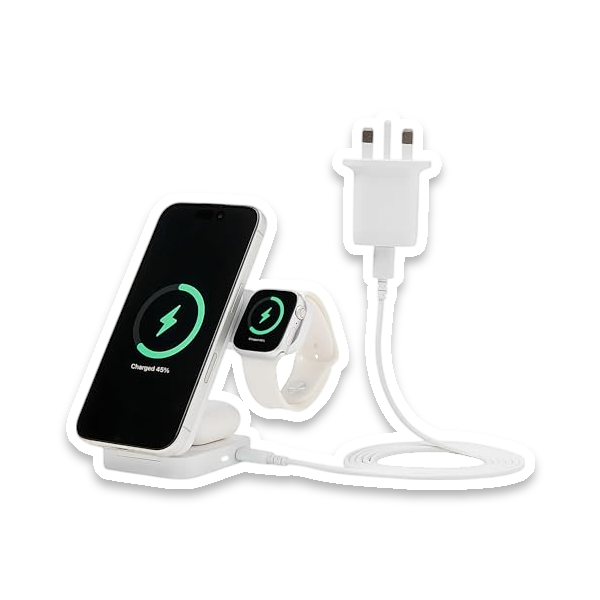 Amazon Basics 25W Qi2.2 Wireless Charger with 45W Adapter