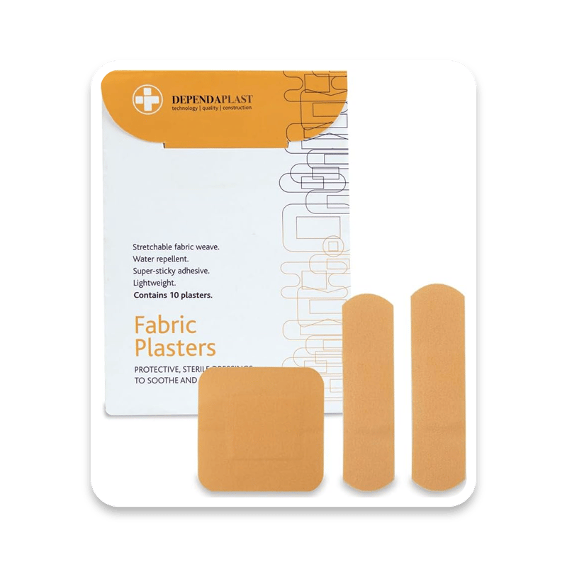 Dependaplast Advanced Fabric Plasters 20-Pack - Latex-Free Washproof Flexible Bandages