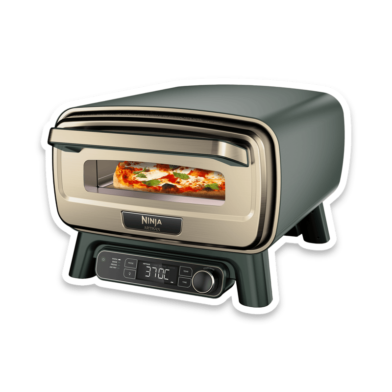 Ninja Artisan Electric Outdoor Pizza Oven & Air Fryer with Cover - Green & Gold