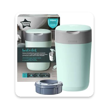 Tommee Tippee Twist and Click Nappy Bin Refill Cassette, Blue