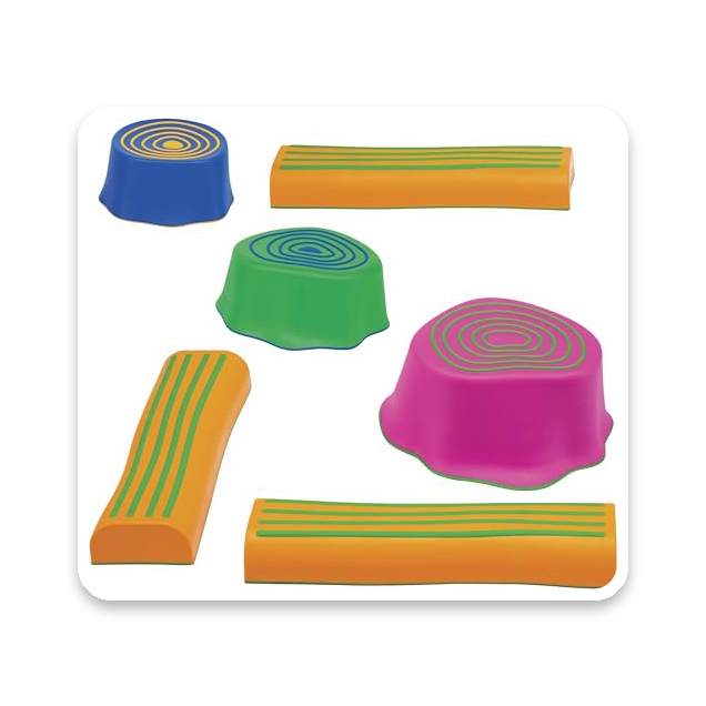edxeducation Step-a-Trail 6-Piece Obstacle Course