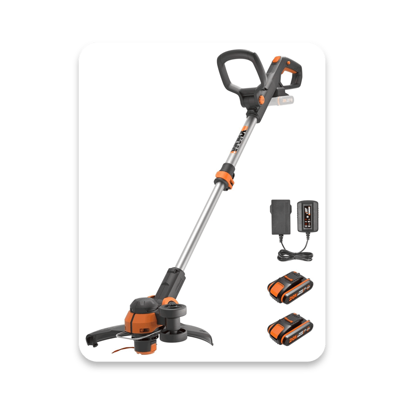 WORX 18V Cordless Grass Trimmer and Edger with Dual Batteries - 30cm Cutting Width