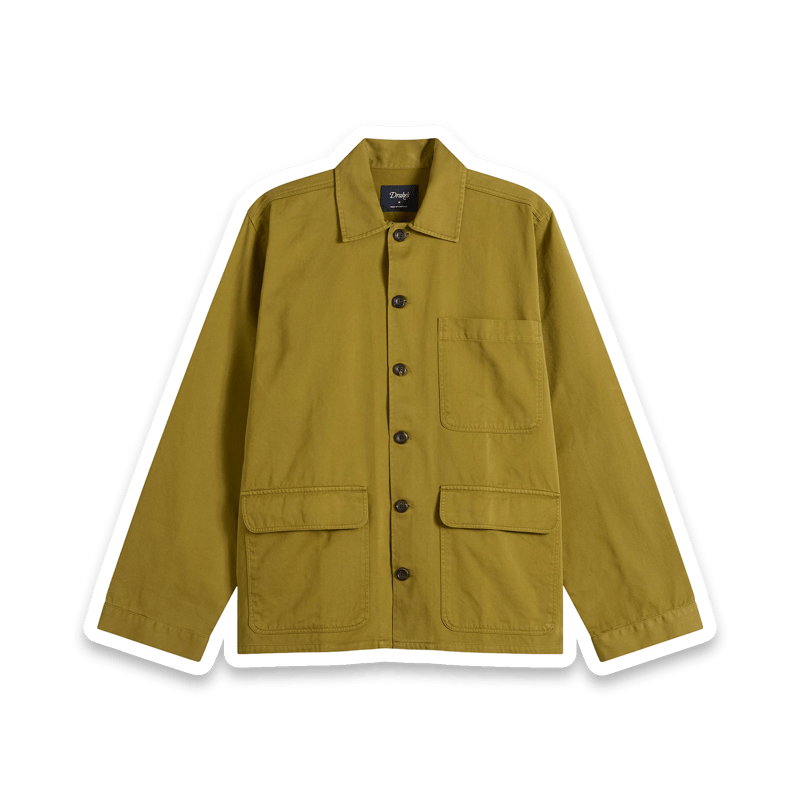 Drake's Textured Twill 3-Pocket Overshirt