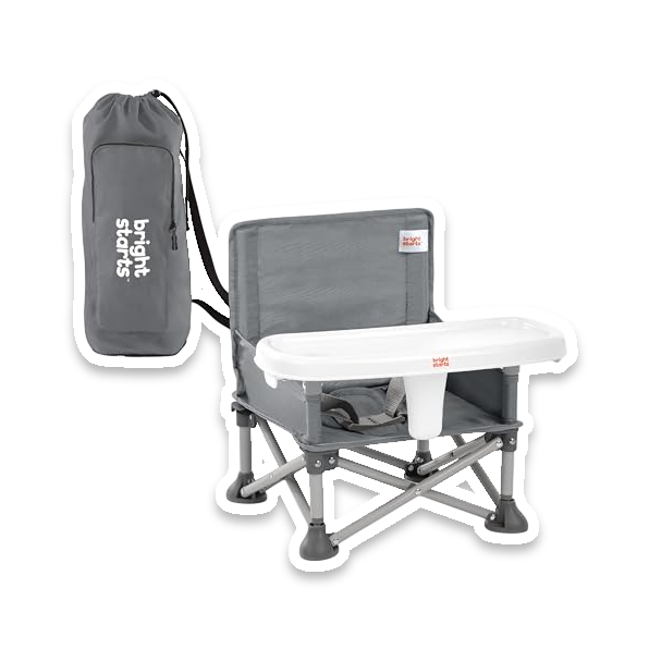 Bright Starts Pop 'N Sit Portable Booster Seat with Feeding Tray
