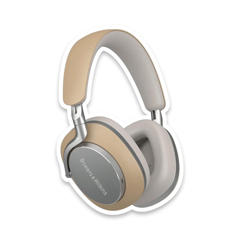 Bowers & Wilkins Px8 Wireless Headphones, Noise Cancelling Over-Ear Bluetooth Headphones with High-Resolution Audio, 6-Mic ANC, Fast-Charge, 30-Hour Battery Life - Tan