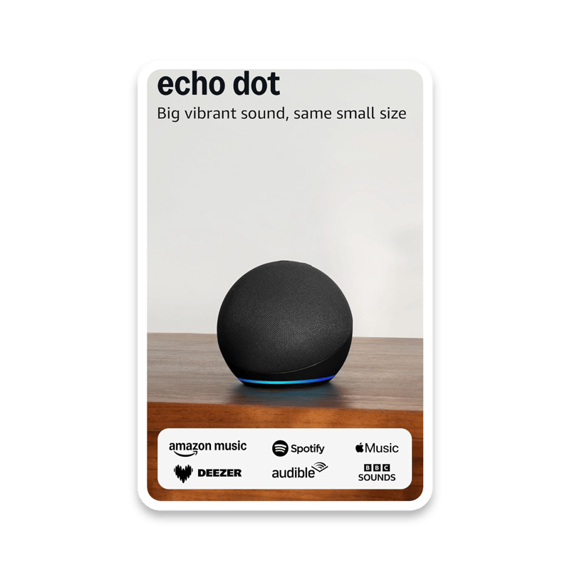 Amazon Echo Dot Latest Generation Smart Speaker with Alexa in Charcoal