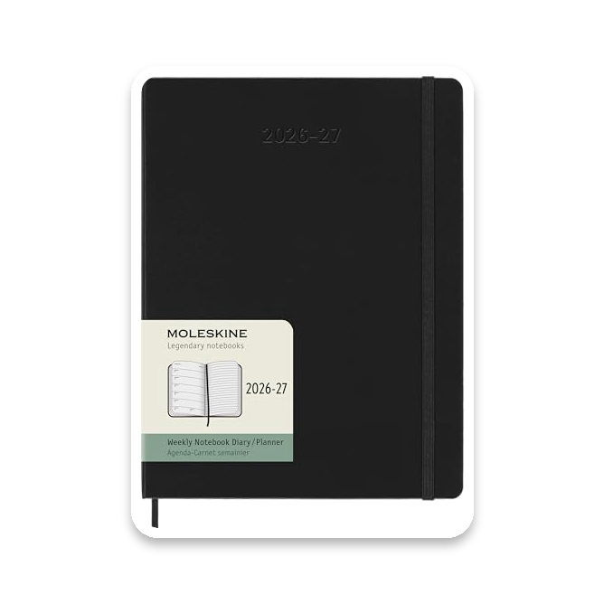 Moleskine Weekly Planner 2026, XL Black