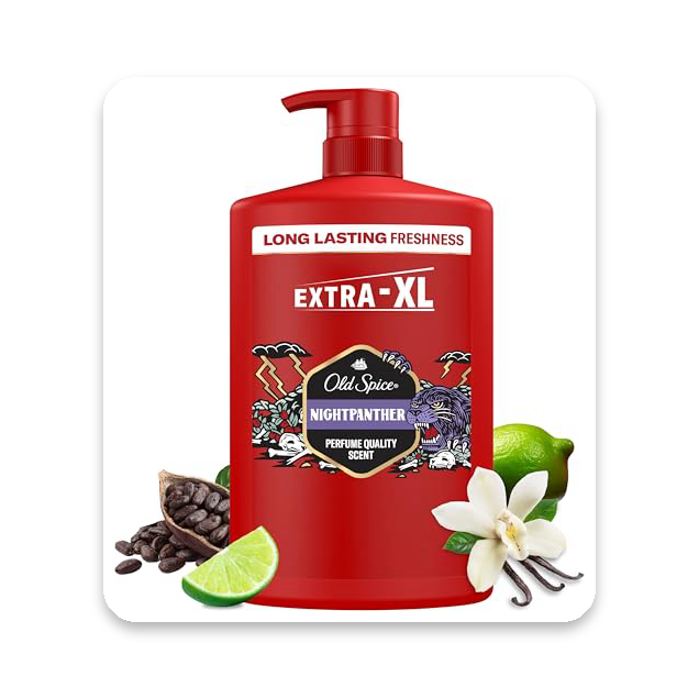 Old Spice Night Panther Deep Cleansing Body Wash for Men
