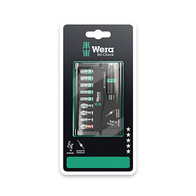 Wera Bit-Check 10 BiTorsion Screwdriver Bit Set