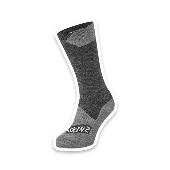 Sealskinz Waterproof All-Weather Sock - Black/Grey Marl (XL)