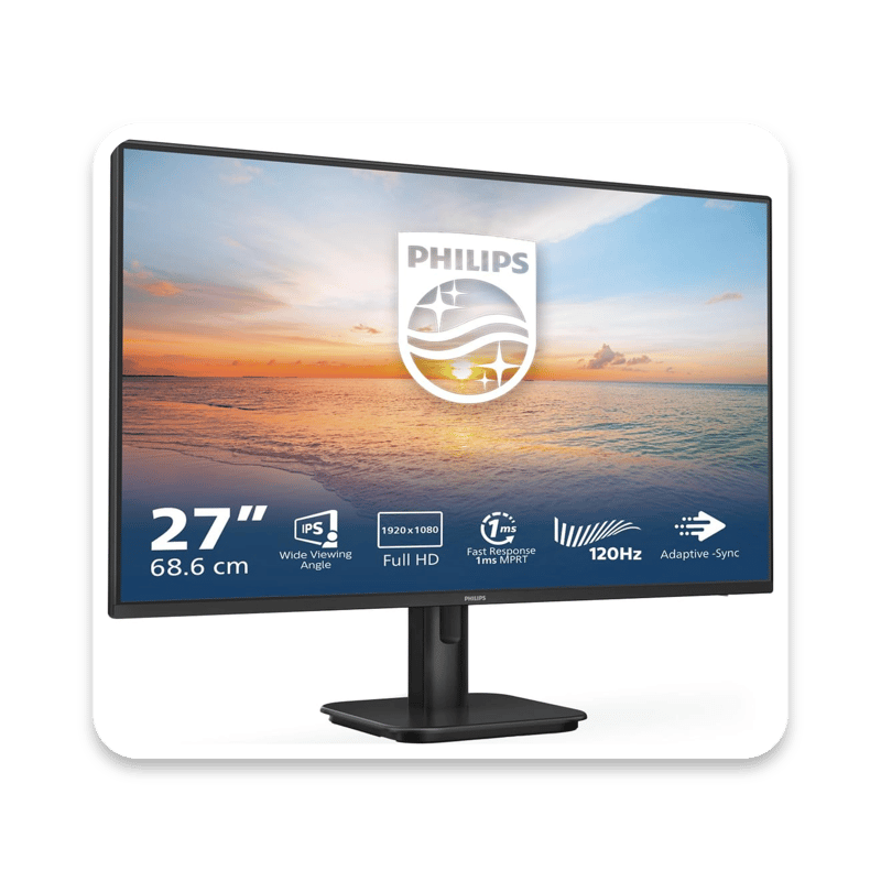 Philips 27-inch Full HD monitor with 100Hz refresh rate and built-in speakers down to £74.90