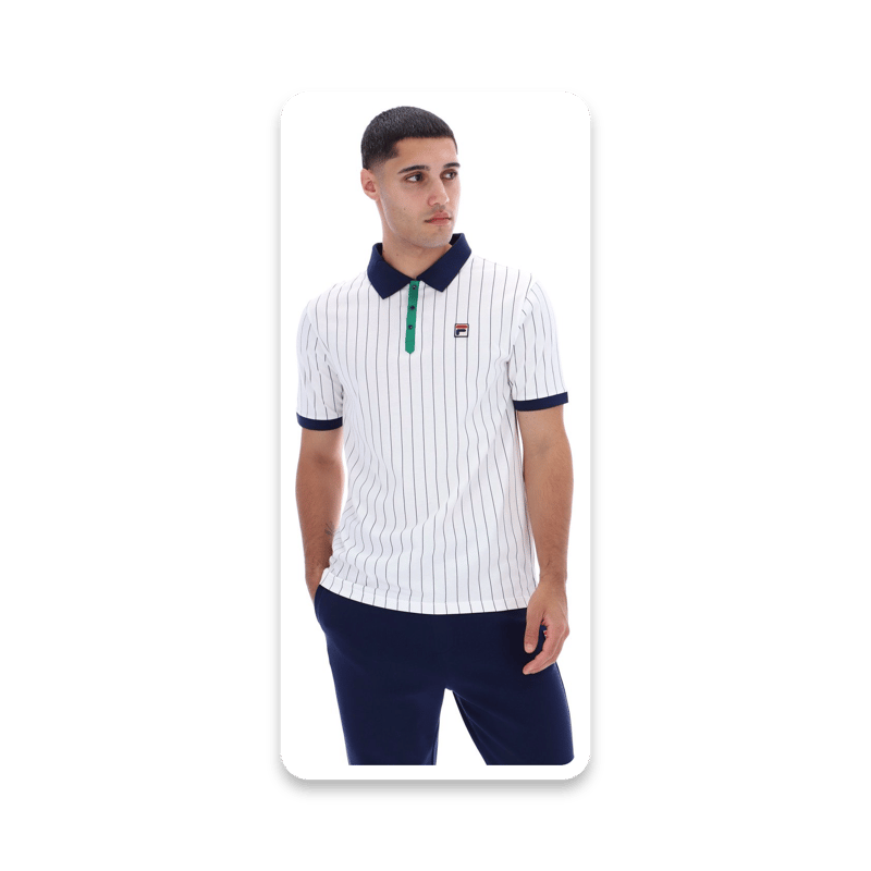 Fila BB1 Classic Vintage Striped Polo Shirt