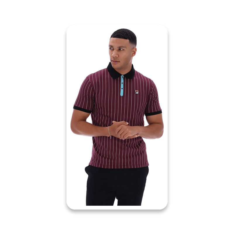 Fila BB1 Classic Vintage Striped Polo Shirt