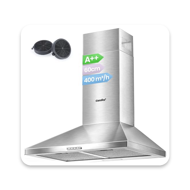 Comfea 60cm Chimney Cooker Hood Extractor Fan