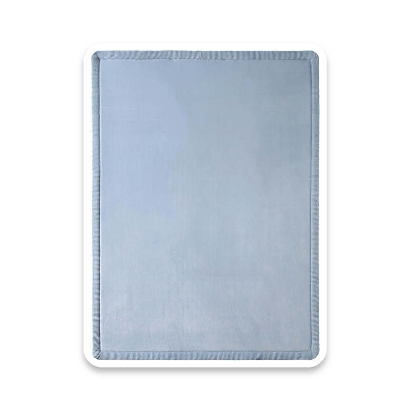 Large coral velvet baby play mat with non-slip backing, 200x150cm