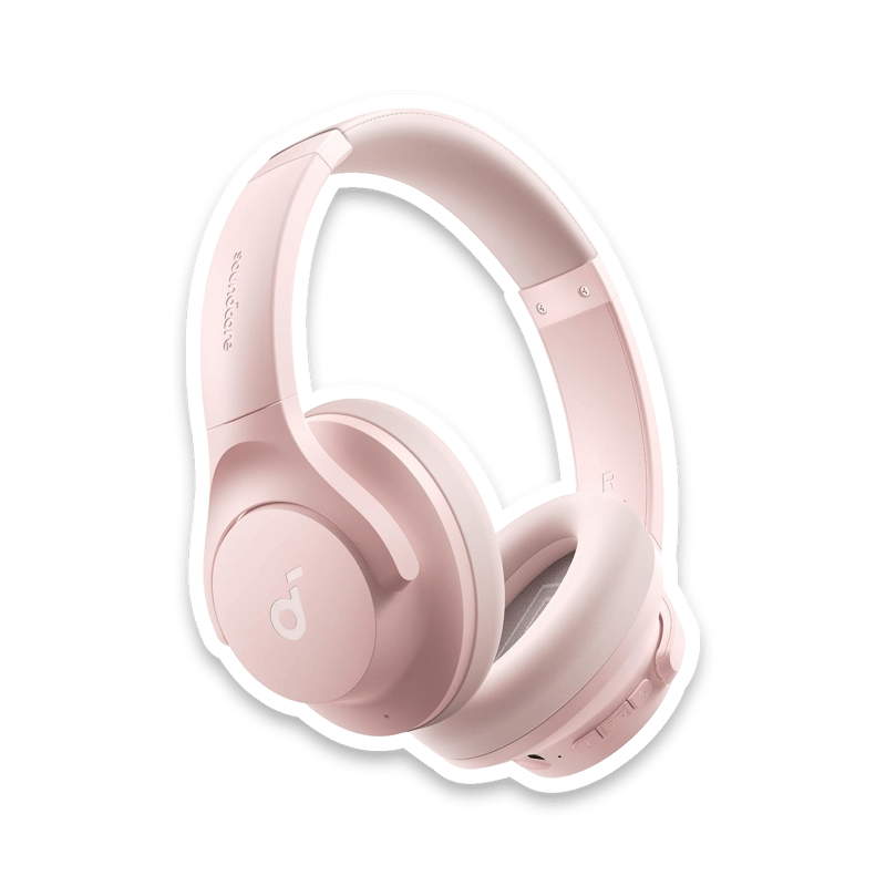 Anker Soundcore Q20i Wireless ANC Headphones in Pink - 40-Hour Battery Life