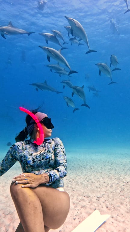 Freediving and dolphins at Sataya photo 4