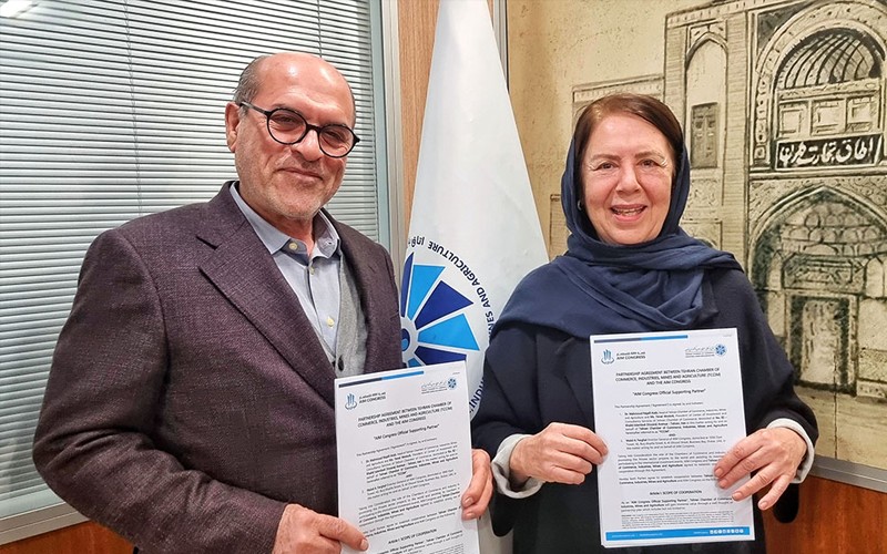 امضای تفاهمنامه همکاری میان اتاق تهران و کنگره بین‌المللی AIM