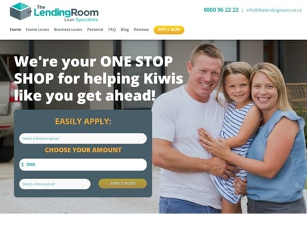 The Lending Room homepage