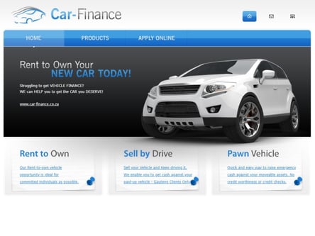 Car-Finance.co.za homepage