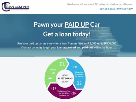 The Loan Company homepage