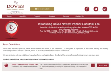 Doves homepage