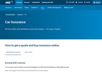 ANZ Car insurance