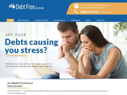 Debt Free Australia homepage