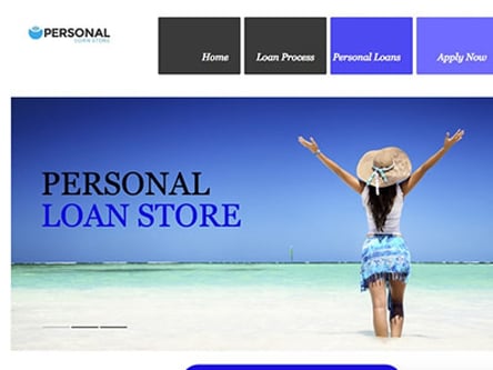 The Personal Loan Store homepage