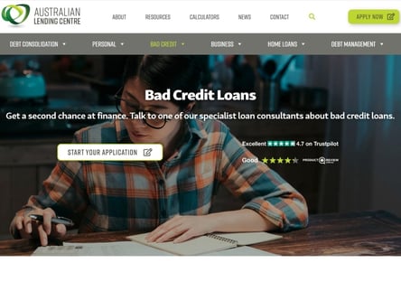 Australian Lending Centre homepage