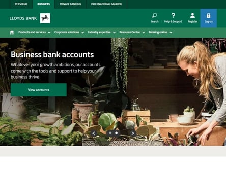 Lloyds Bank homepage