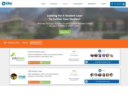 Like Money homepage