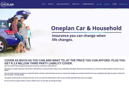 Oneplan homepage