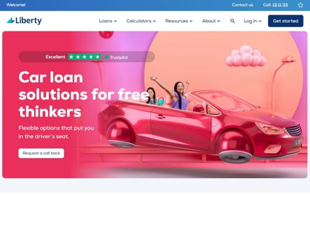 Liberty Car Loan homepage