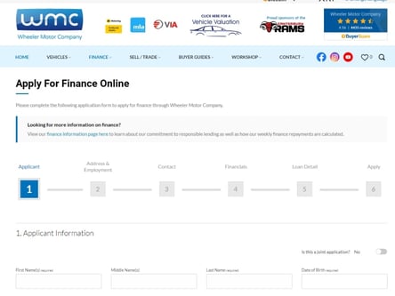 Discount Finance homepage