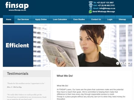 Finsap homepage