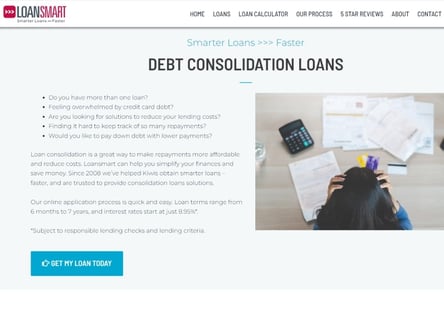 Loansmart homepage