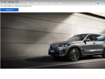 BMW Finance homepage