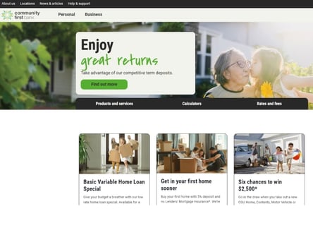 Community First homepage