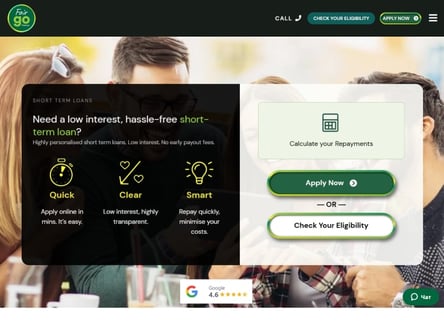 Fair Go Finance homepage